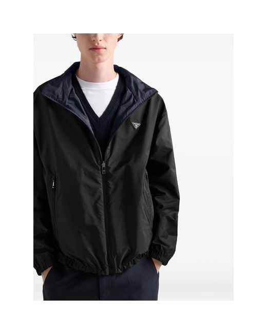 Prada Black Re-Nylon Down Jacket for men