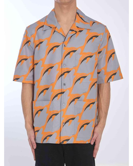 Gucci Gray Printed Shirt for men