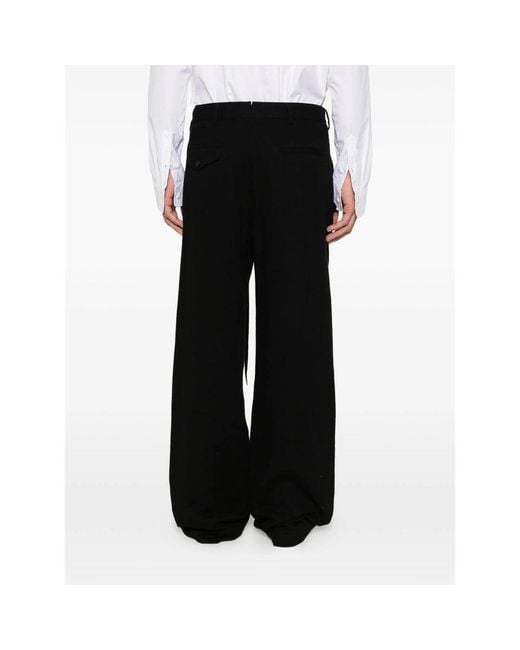 Ann Demeulemeester Straight Trousers in Black for Men | Lyst