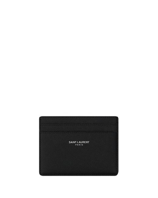 Saint Laurent Black Credit Card Holder for men