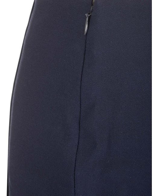 Chloé Blue Wool Midi Skirt