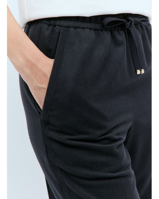 Moncler Black Wool-Blend Drawstring Trackpants