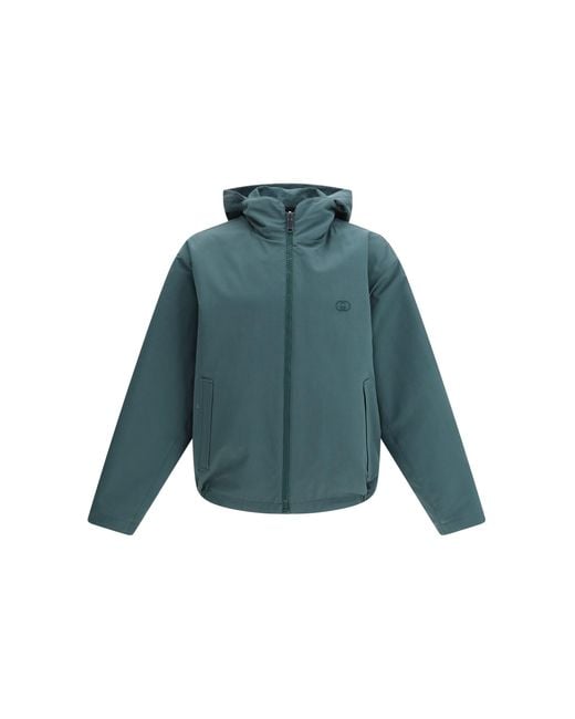 Gucci Blue Reversible Cotton Ripstop Jacket for men