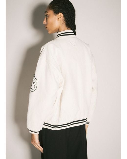 Prada Natural Canvas Bomber Jacket