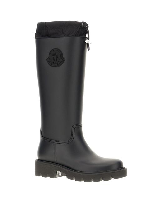 Moncler Black Kickstream High Rain Boots