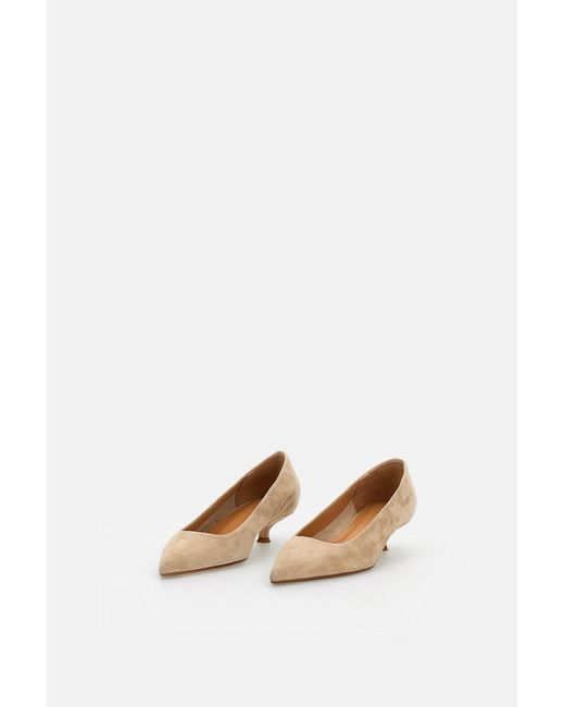 Aeyde White Cari Suede Pumps