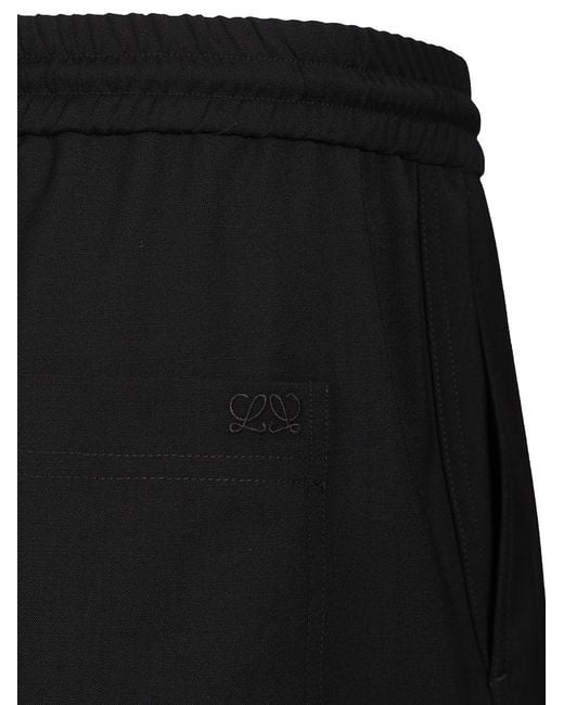 Loewe Black Drawstring Trousers for men