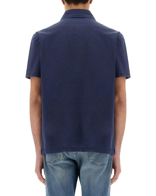 Fay Blue Jersey Polo for men