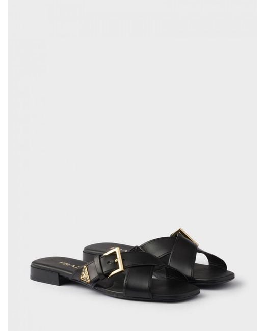 Prada White Flat Sandal