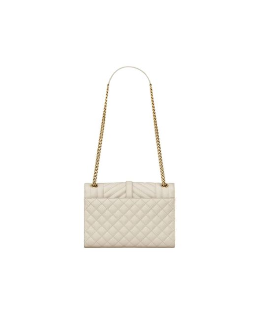 Saint Laurent White Envelope Medium Bag