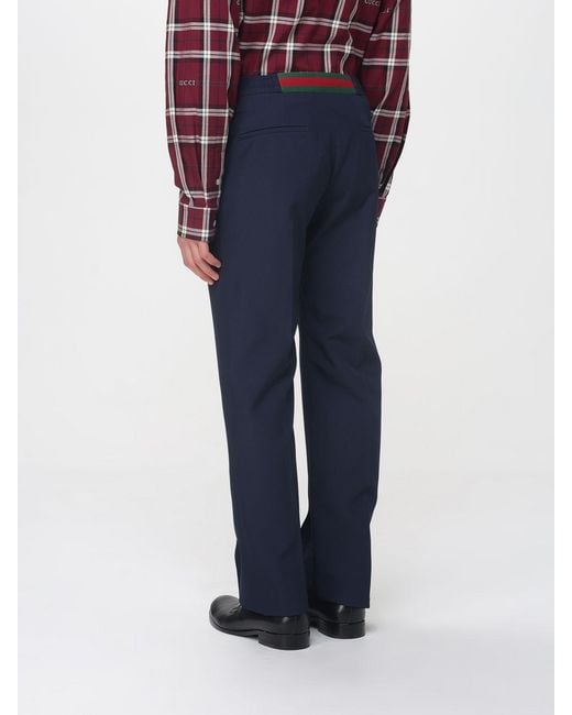 Gucci Blue Technical Fabric Track Pants for men