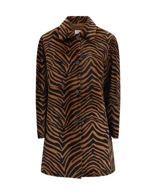 P.A.R.O.S.H. Brown Leopard Print Coat