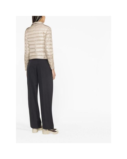 Herno Natural Quilted Zip-Up Jacket