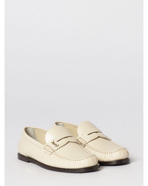 Saint Laurent White Le Loafer Leather Loafers