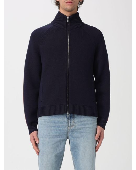 Gucci Blue Wool Blend Cardigan for men