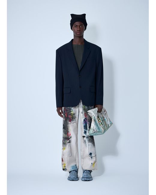 Acne Blue Single-Breasted Blazer for men