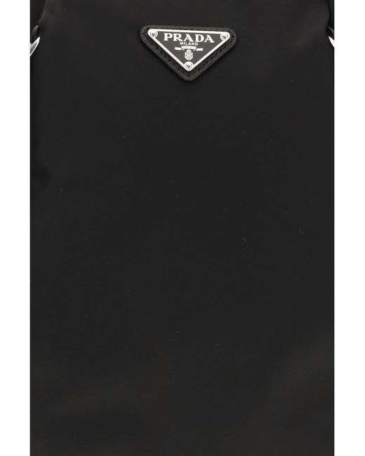 Prada Black Triangle Logo Backpack for men