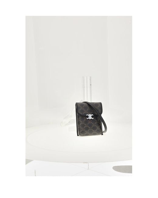 Céline White Vertical Pouch for men