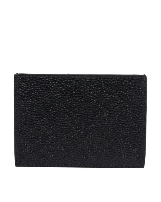 Thom Browne Black Logo Cardholder for men
