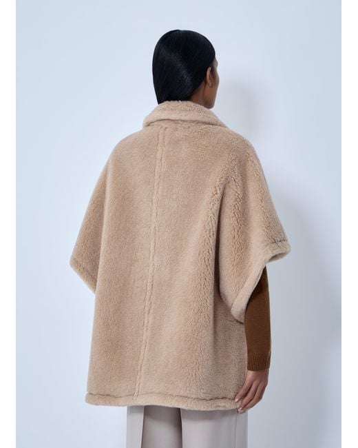 Max Mara Natural Shearling Cape