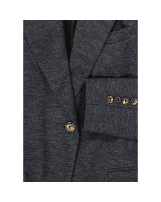 Brunello Cucinelli Blue Wool Blazer