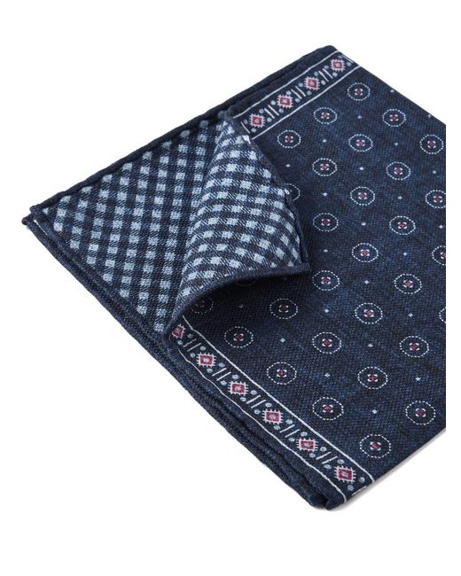 Brunello Cucinelli Blue Silk Foulard for men