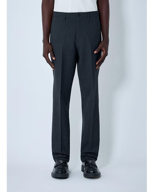 Prada Blue Wool Tailored Pants for men