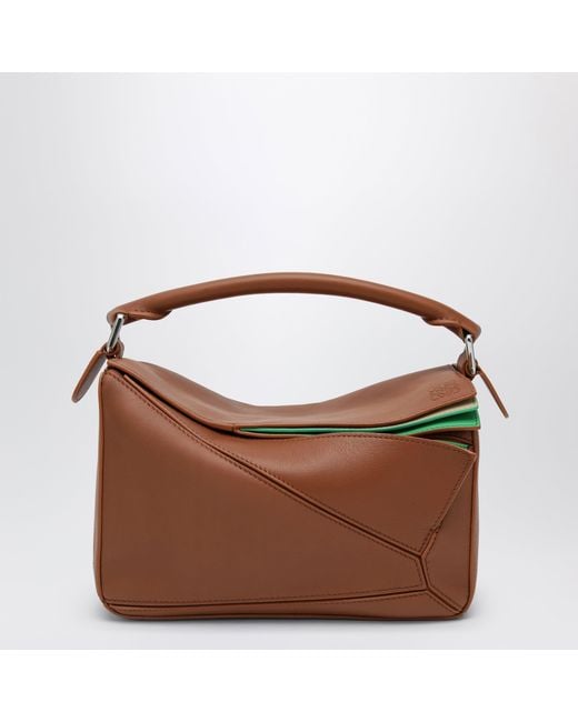 Loewe Brown Small Puzzle Layered Bag