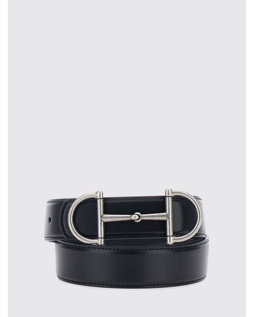 Gucci Black Horsebit Smooth Calfskin Belt With Interlocking Closure for men