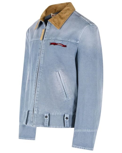 Marni Blue Light Cotton Jacket for men