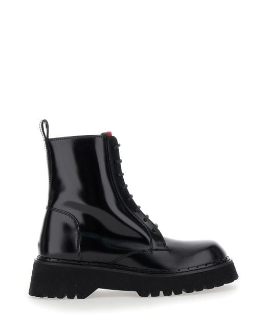 Gucci Black 'Thea' Ankle Boots With Web Detail for men