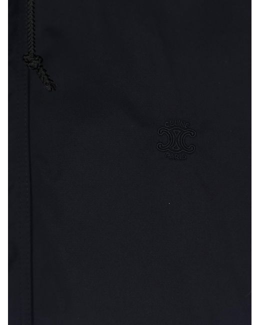 Céline Blue Windproof Nylon Jacket for men