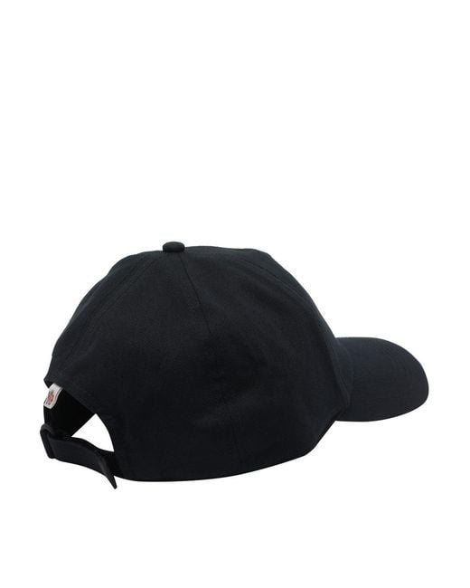 Moncler Black Logo Baseball Cap for men