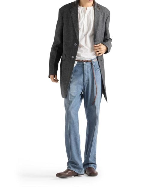 Prada Blue Five Pocket Jeans for men