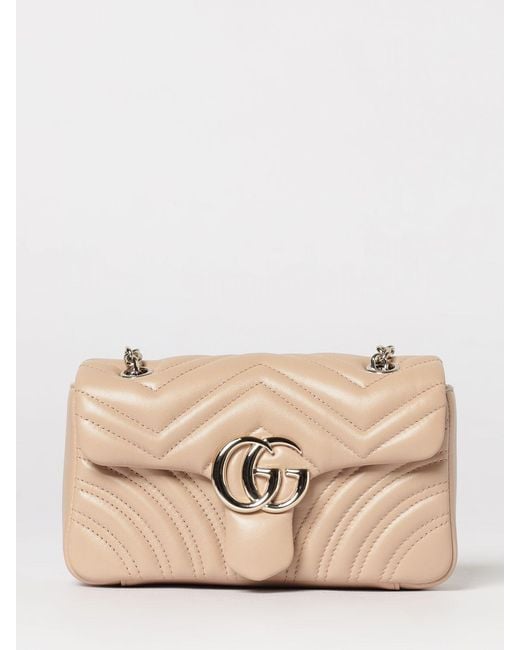 Gucci Natural Gg Marmont Small Shoulder Bag