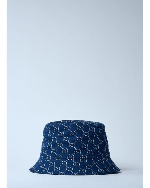 Gucci Blue Gg Bucket Hat for men