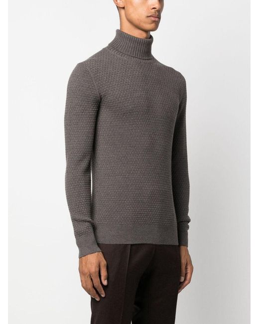 Tagliatore Gray Wool Turtleneck for men