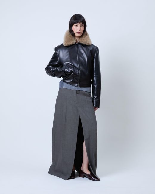 Phoebe Philo Blue Cropped Aviator Jacket
