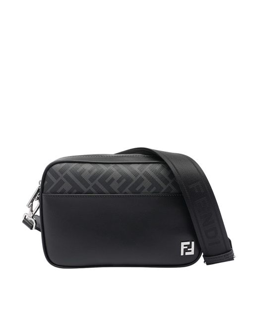 Fendi Black Squared Ff Camera Case for men