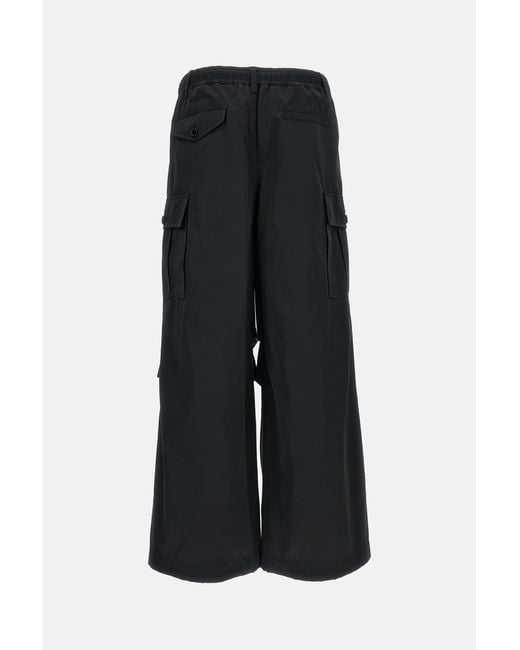 Marni Black Cargo Taffeta Trousers for men