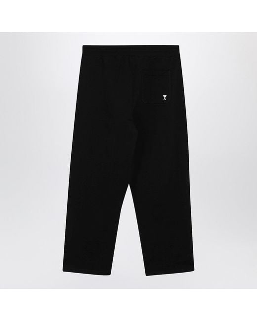 AMI Black Ami De Coeur Jogging Trousers for men