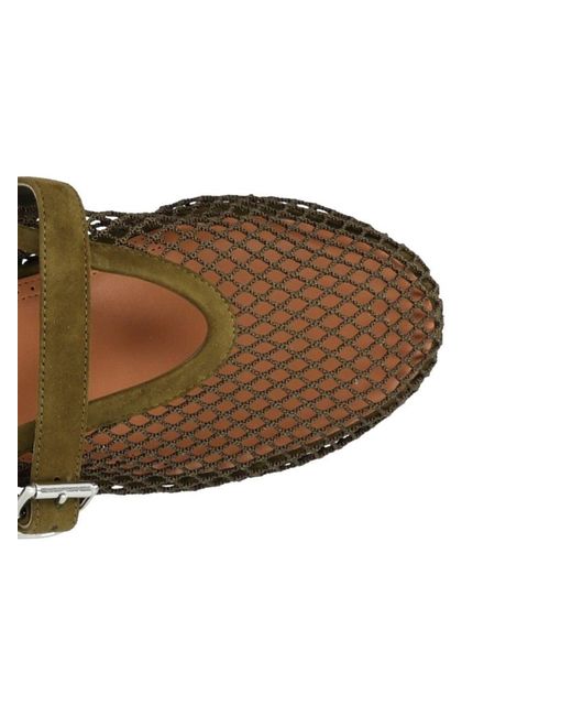 Alaïa Brown Alaïa Fishnet Mules