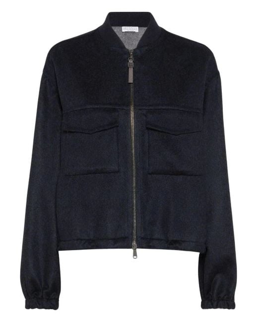 Brunello Cucinelli Blue Cardigan Sweatshirt