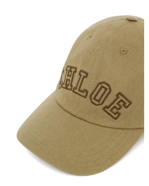 Chloé Natural Chloé Logo Baseball Cap