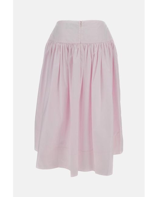 Simone Rocha Pink Babsque Cotton Basque Skirt