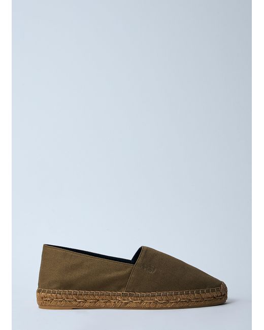 Saint Laurent White Cotton Espadrilles