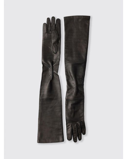 Prada Black Long Nappa Leather Gloves