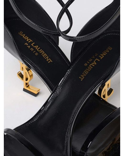 Saint Laurent White Opyum Patent Leather Sandals
