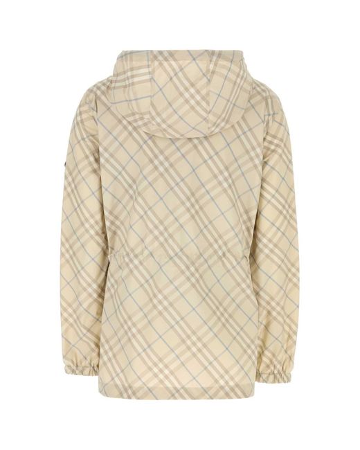 Burberry Natural Printed Polyester Jacket