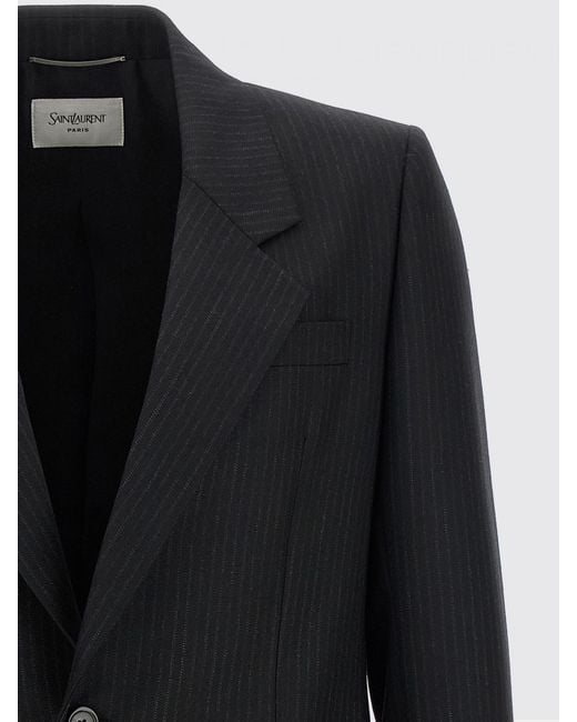 Saint Laurent Blue Single-Breasted Wool Blazer for men